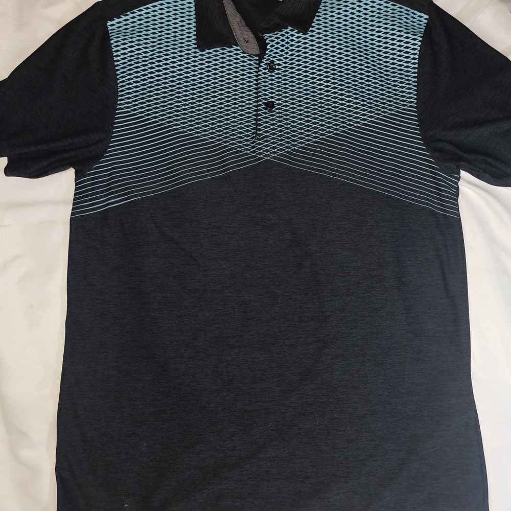 Under Armour Black and Blue Loose Fit Collared Polo Shirt Classic Design Men's S